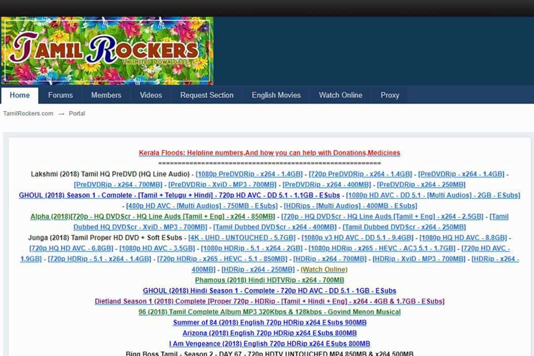 Tamilrockers website to download HD 720p, 1080p movie download free. 