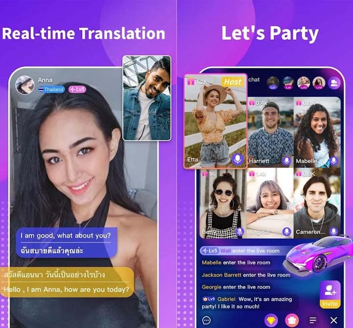 Use real-time translation and party with friends